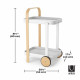 Carrello da portata da cucina con ruote dal design moderno ed elegante