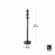Attaccapanni da terra design moderno base solida con ganci a scomparsa
