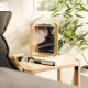 Portafoto in legno con cornice bifacciale dal design moderno