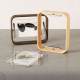 Portafoto in legno con cornice bifacciale dal design moderno