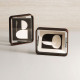 Portafoto in legno con cornice bifacciale dal design moderno grande