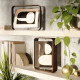 Portafoto in legno con cornice bifacciale dal design moderno grande 