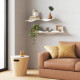 Set 2 mensole da parete dal design moderno