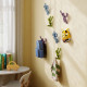 Set 3 pezzi ganci da parete in plastica trasparente dal design moderno