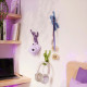 Set 3 pezzi ganci da parete in plastica trasparente dal design moderno