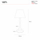 Abatjour da comodino in plexiglass con lampadina a LED di design Foulard