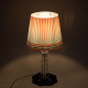 Abatjour da comodino in plexiglass con lampadina a LED di design Foulard