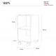 Carrello in plexiglass in stile moderno per bagno "Multy Xs"