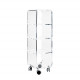 Carrello multiuso per accessori del bagno con struttura in plexiglass "Multy"