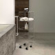 Carrello multiuso per accessori del bagno con struttura in plexiglass "Multy"