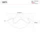 Centrotavola piccolo in plexiglass dal design moderno decoro Foulard