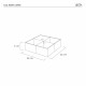 Contenitore multiuso con 4 scomparti decorato