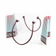 Contenitore porta oggetti grande in plexiglass linee moderne decoro Foulard