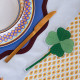 Fiore di quadrifoglio in plexiglass per vaso