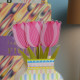 Set 6 pezzi Fiore di tulipano in plexiglass per vaso 