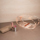 Lampada da tavolo a LED dal design moderno foglia di rame