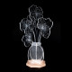 Lampada da tavolo in plexiglass dal design moderno con luce a LED