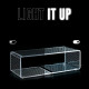 Lampada da terra a LED grande in plexiglas in stile moderno