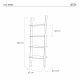 Libreria/Mobile Bagno con 4 ripiani in plexiglass in stile moderno