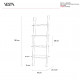 Libreria/Mobile Bagno con 4 ripiani in plexiglass in stile moderno