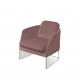 Poltrona in plexiglass dal design moderno con seduta in poliestere sfoderabile