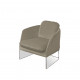 Poltrona in plexiglass dal design moderno con seduta in poliestere sfoderabile