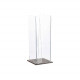 Portabicchieri verticale con struttura in plexiglass per bicchieri di plastica