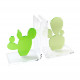 Reggilibri set 2 pezzi a forma di cactus in plexiglass