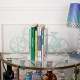 Reggilibri set 2pz con struttura in plexiglass dalle linea moderna