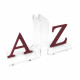 Reggilibri set 2pz con struttura in plexiglass dalle linea moderna