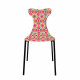 Sedia moderna con struttura in metallo e seduta in plexiglass Ethnic