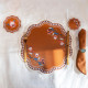 Set 2 sottopiatti con tovaglietta in ecopelle