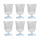 Set 6 bicchieri in plexiglass dalle linee eleganti