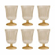 Set 6 bicchieri in plexiglass dalle linee eleganti
