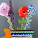 Fiore di papavero grandi in plexiglass per vaso