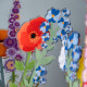 Fiore grande di nontiscordardime in plexiglass per vaso