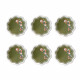 Set 6 sottobicchieri con base in ecopelle