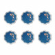 Set 6 sottobicchieri con base in ecopelle