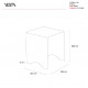 Sgabello basso in plexiglass dal design moderno ed elegante