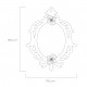 Specchio da parete cornice in plexiglass in stile barocco illuminato con LED