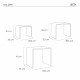 Tavolini da salotto in plexiglass set 3pz