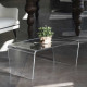 Tavolino in plexiglass rettangolare in stile moderno da soggiorno "Crystal"