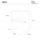 Tavolino picccolo da salotto con struttura in plexiglass dalle linee moderne