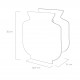Vaso grande in plexiglass dal design moderno con decoro Basic