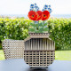 Vaso piccolo dal design moderno in plexiglass con decoro Basic