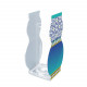 Vaso piccolo in plexiglass dal design moderno con decoro Santorini