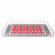 Vassoio grande moderno in plexiglass con decoro Ethnic