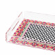 Vassoio moderno piccolo in plexiglass con decoro Ethnic
