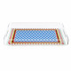 Vassoio moderno piccolo in plexiglass con decoro Rainbow
