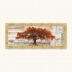Stampa moderna a tema paesaggistico con dettagli materici e glitter 153x63
